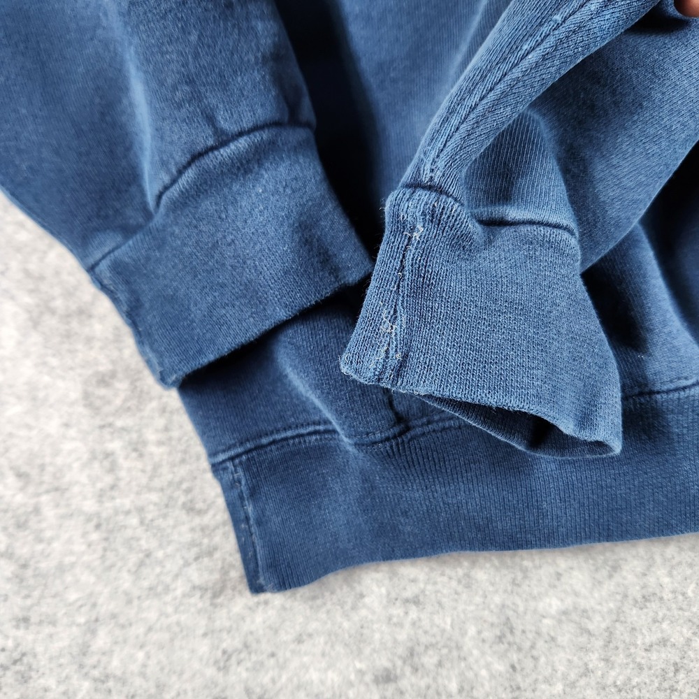 Vintage Eddie Bauer Sweatshirt Mens Medium Baggy 90s Blue Chicago Long Sleeve - Picture 9 of 11